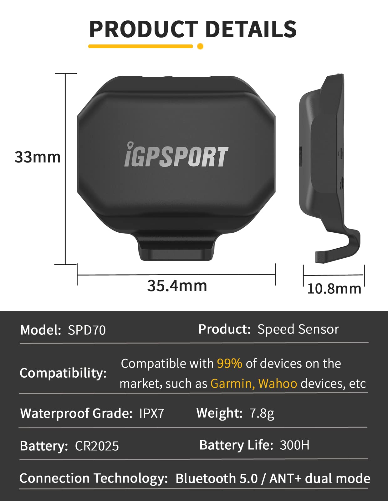 Amazon.com: iGPSPORT BSC200 Sensor Bundle, Bike GPS Computer with